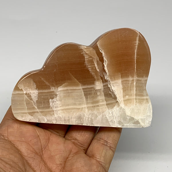 195.3g, 3.5"x2.6"x0.6", Natural Honey Calcite Cloud Crystal @Pakistan, B25297