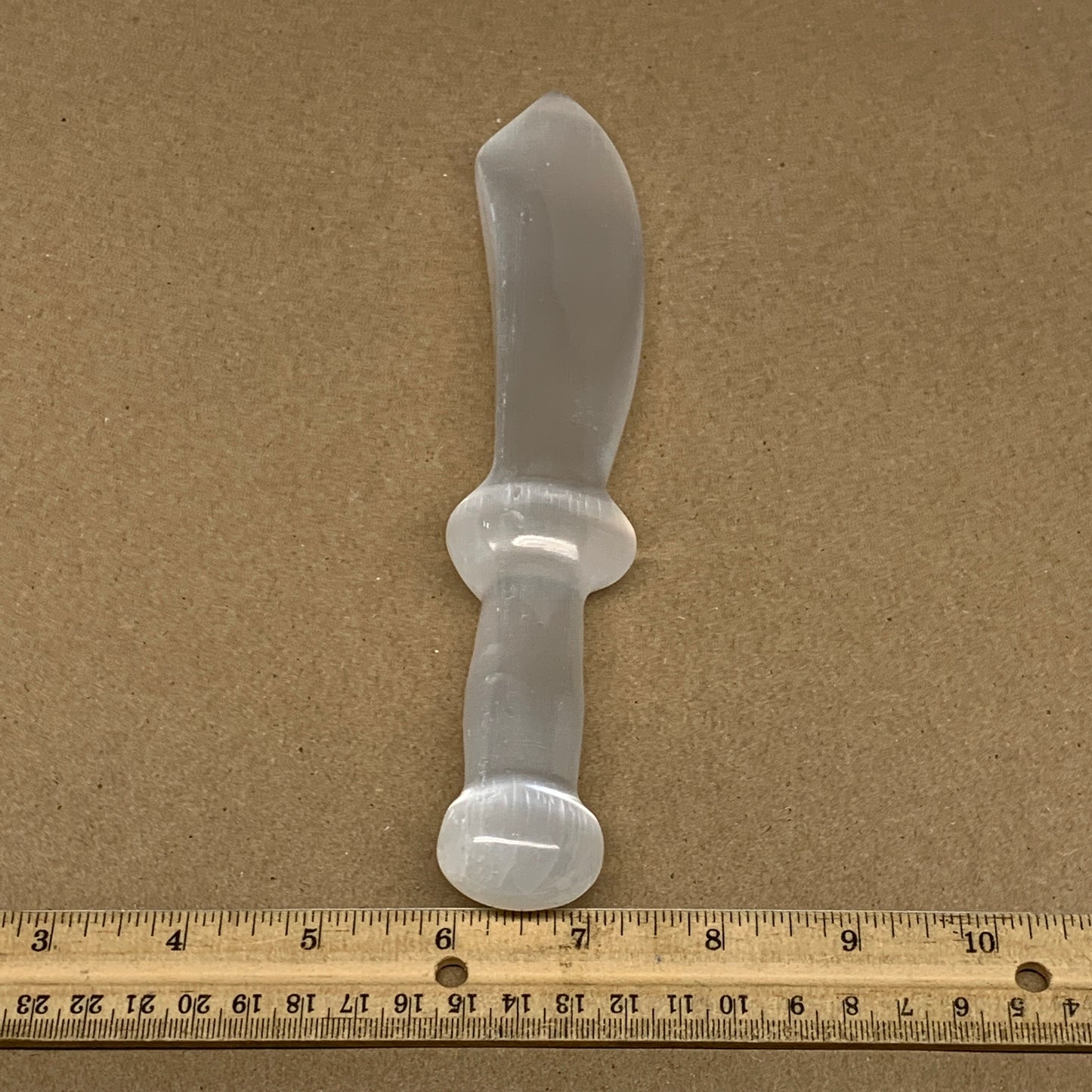 208.8g,8.75"x1.4"x0.9"Natural Selenite Crystal Knife (Satin Spar) @Morocco,B9177