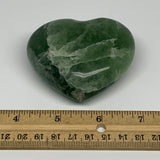217.9g, 2.3" x 2.8" x 1.3" Fluorite Heart Healing Crystal @Madagascar, B17365