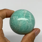124.1g, 1.8" (45mm), Small Amazonite Sphere Ball Gemstone from Madagascar, B1580
