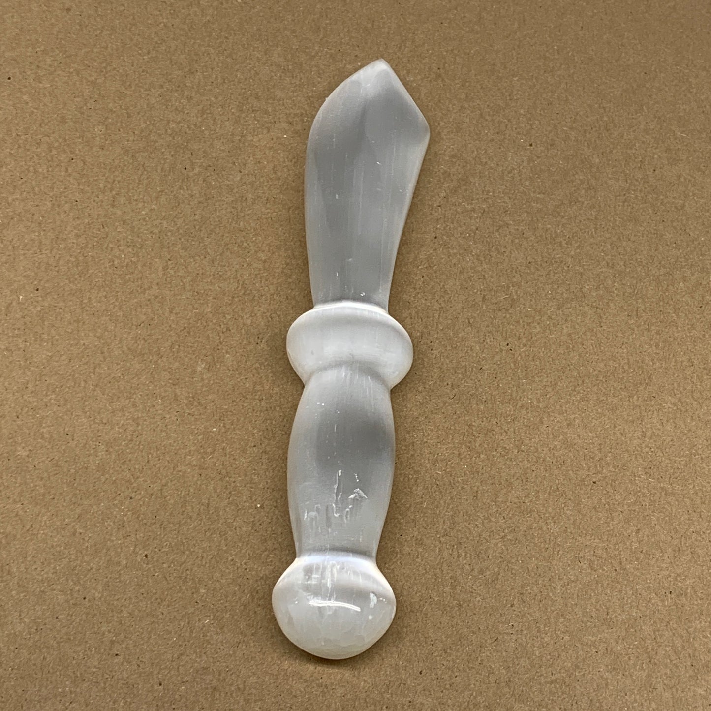 216.4g,8.5"x1.5"x0.8"Natural Selenite Crystal Knife (Satin Spar) @Morocco,B9178