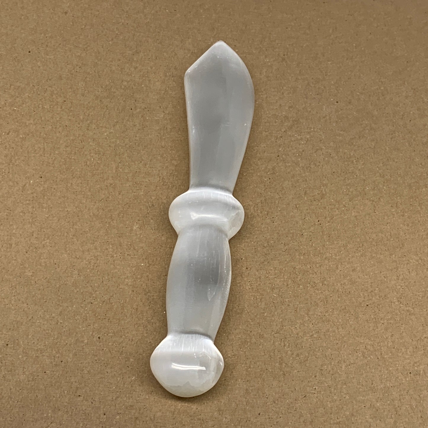 216.4g,8.5"x1.5"x0.8"Natural Selenite Crystal Knife (Satin Spar) @Morocco,B9178