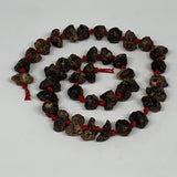 75.8g, 10-15mm, 39 Beads,Natural Rough Red Garnet Beads Strand Chips Chunk,B1316