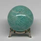 124.1g, 1.8" (45mm), Small Amazonite Sphere Ball Gemstone from Madagascar, B1580