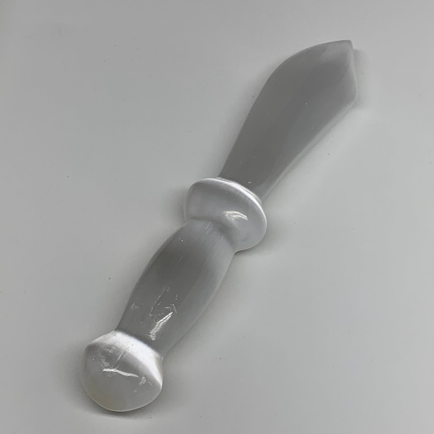 216.4g,8.5"x1.5"x0.8"Natural Selenite Crystal Knife (Satin Spar) @Morocco,B9178