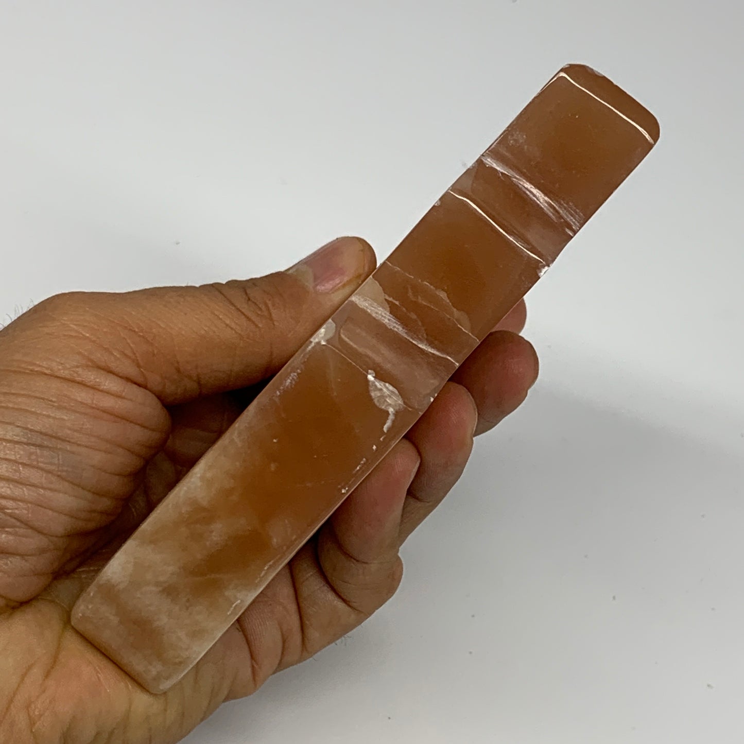 323.5g, 4.5"x2.5"x0.9", Natural Honey Calcite Cloud Crystal @Pakistan, B25298