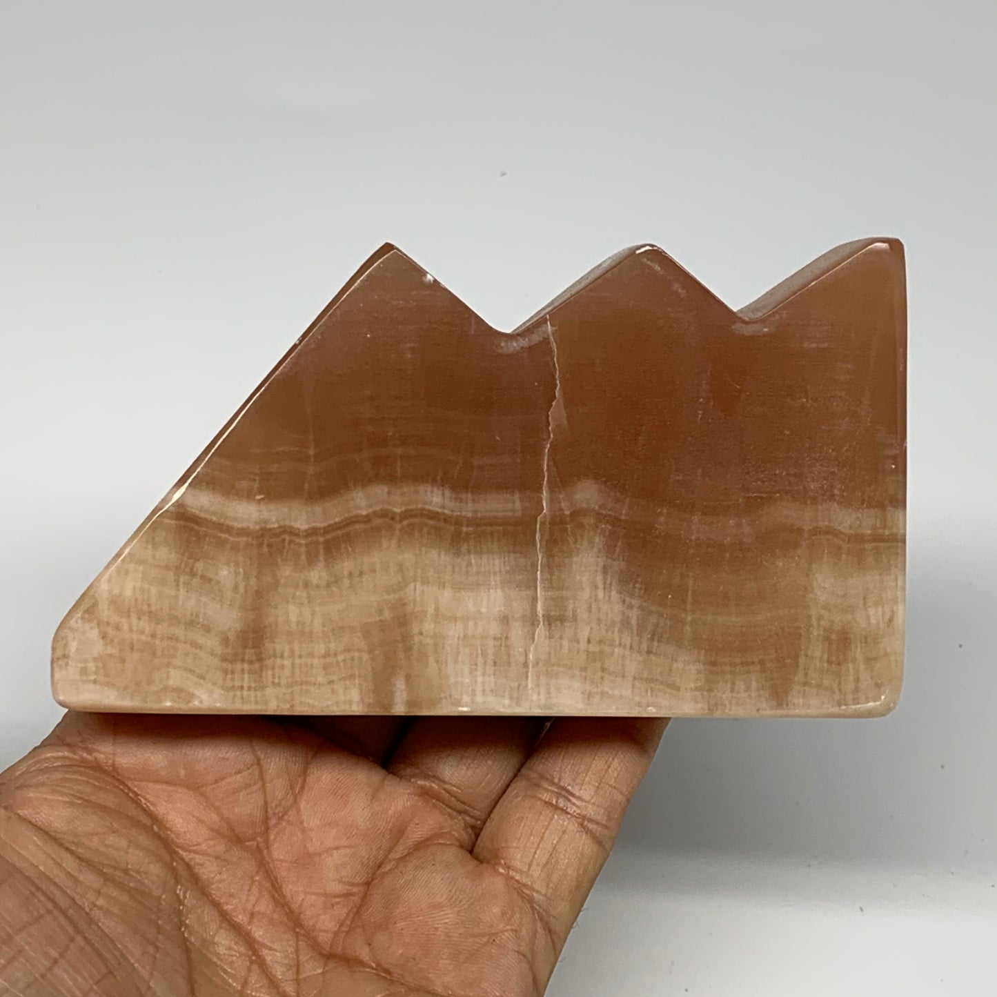 323.5g, 4.5"x2.5"x0.9", Natural Honey Calcite Cloud Crystal @Pakistan, B25298