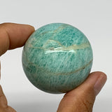 106.6g, 1.7" (43mm), Small Amazonite Sphere Ball Gemstone from Madagascar, B1580