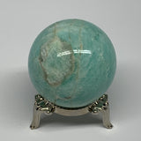 106.6g, 1.7" (43mm), Small Amazonite Sphere Ball Gemstone from Madagascar, B1580