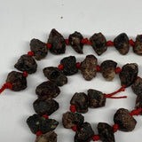 91.1g, 12-16mm, 35 Beads,Natural Rough Red Garnet Beads Strand Chips Chunk,B1316