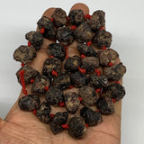 160.8g, 15-19mm, 31 Beads,Natural Rough Red Garnet Beads Strand Chips Chunk,B131
