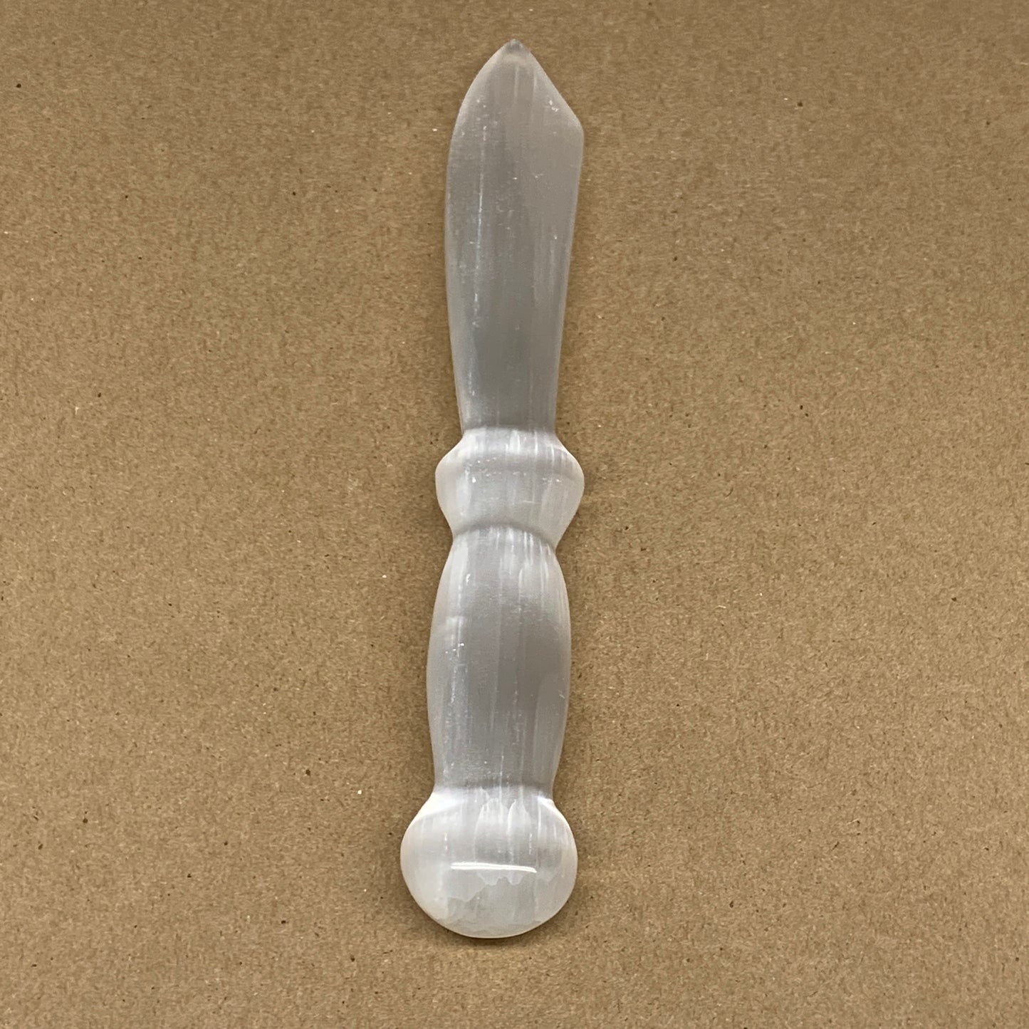 153.8g,8.3"x1.1"x0.8"Natural Selenite Crystal Knife (Satin Spar) @Morocco,B9181