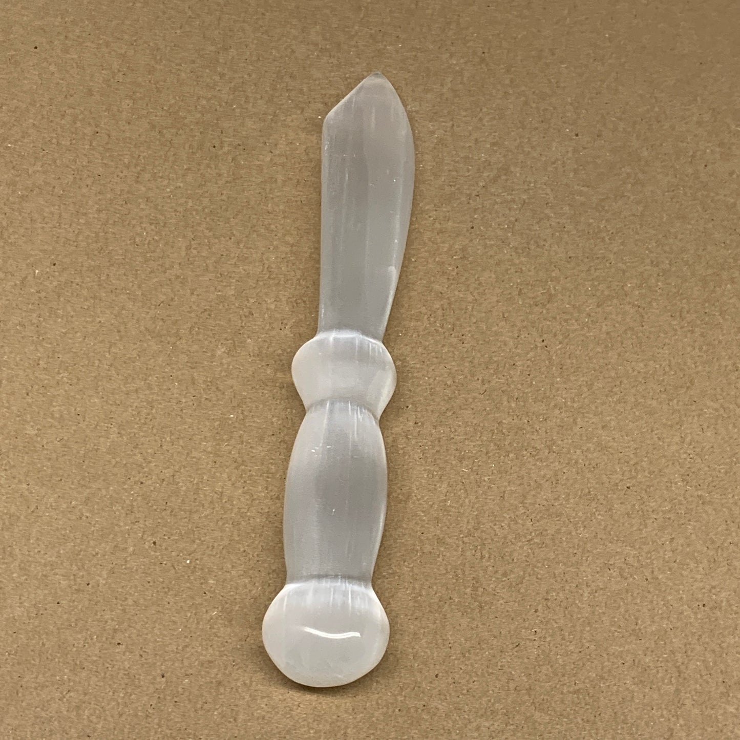 153.8g,8.3"x1.1"x0.8"Natural Selenite Crystal Knife (Satin Spar) @Morocco,B9181