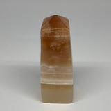 440.2g, 4.5"x1.8"x1.6", Honey Calcite Point Tower Obelisk Crystal @Pakistan, B25
