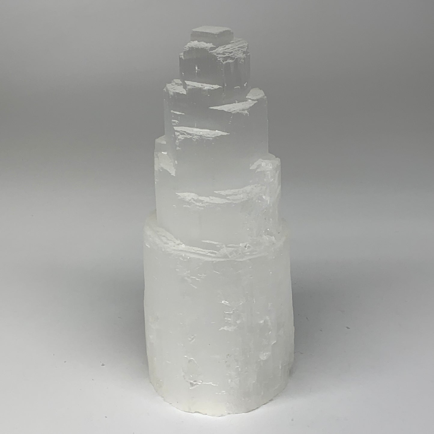 3.2 lb,7.75"x3.2" White Selenite (Satin Spar) Rough Lamp W/Chord @Morocco,B12438