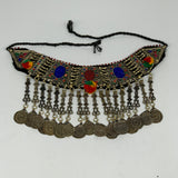 215g, 12"x5.5"Kuchi Choker Necklace Multi-Color Tribal Gypsy Bohemian,B14070