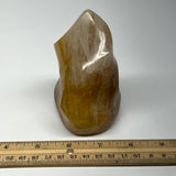 550g,4"x3.3"x2.2" Golden Healer Quartz Flame Crystal @Madagascar, B19547