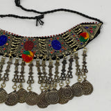 215g, 12"x5.5"Kuchi Choker Necklace Multi-Color Tribal Gypsy Bohemian,B14070