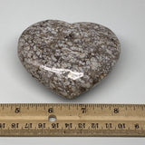 287.9g, 2.9"x3.3"x1.4" Agate Heart Polished Healing Crystal,  B3622