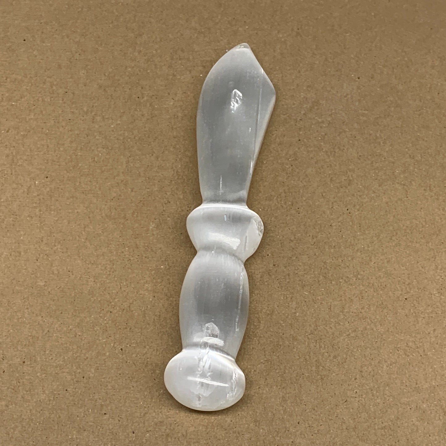 176.7g,8"x1.4"x0.8"Natural Selenite Crystal Knife (Satin Spar) @Morocco,B9182