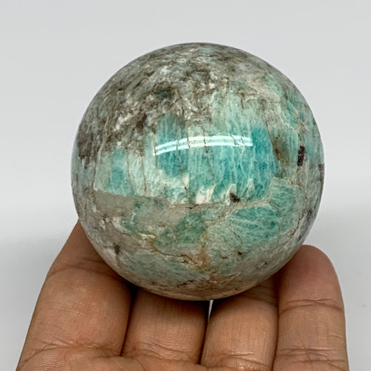 246.7g, 2.2" Amazonite Sphere Ball Gemstone from Madagascar, B15806
