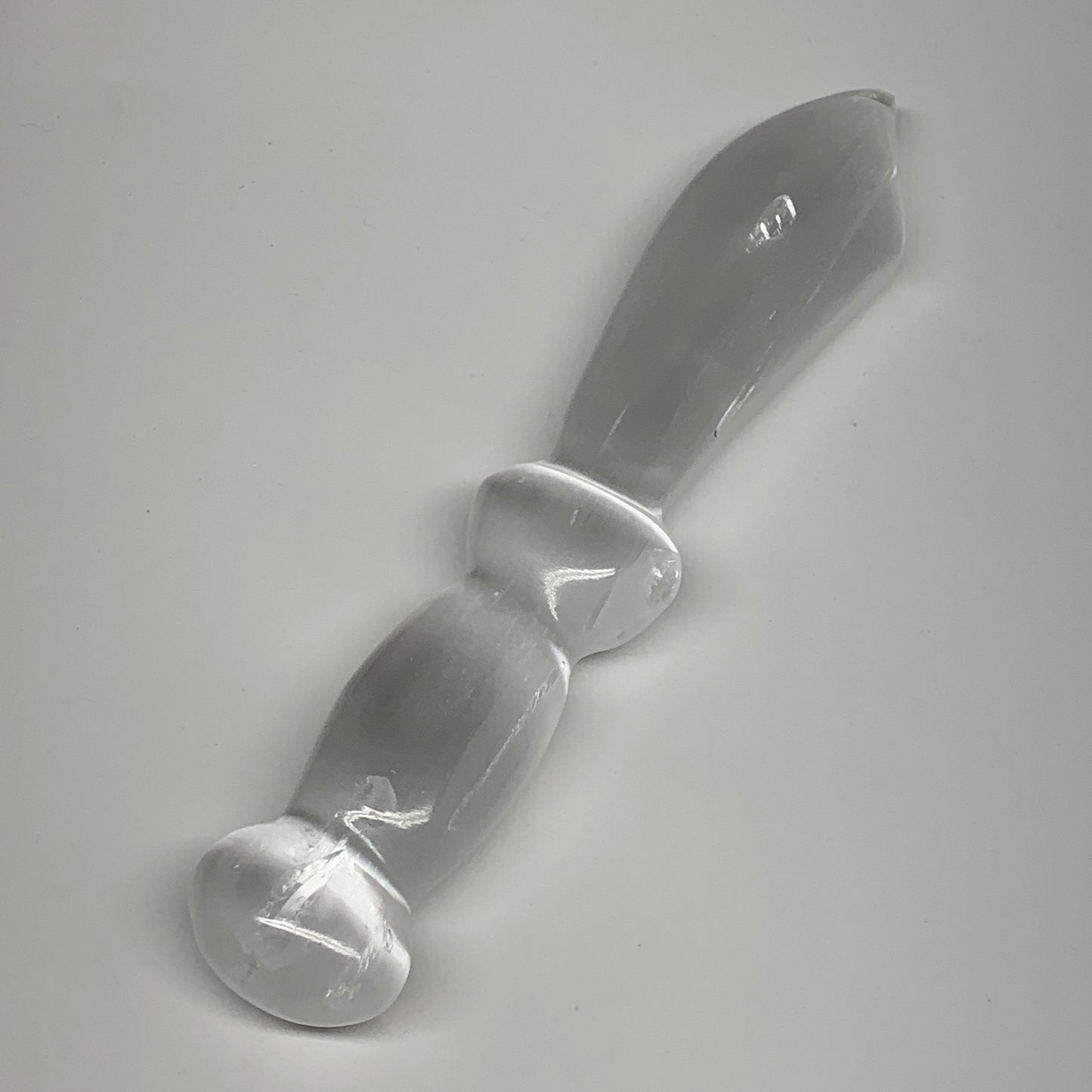 176.7g,8"x1.4"x0.8"Natural Selenite Crystal Knife (Satin Spar) @Morocco,B9182