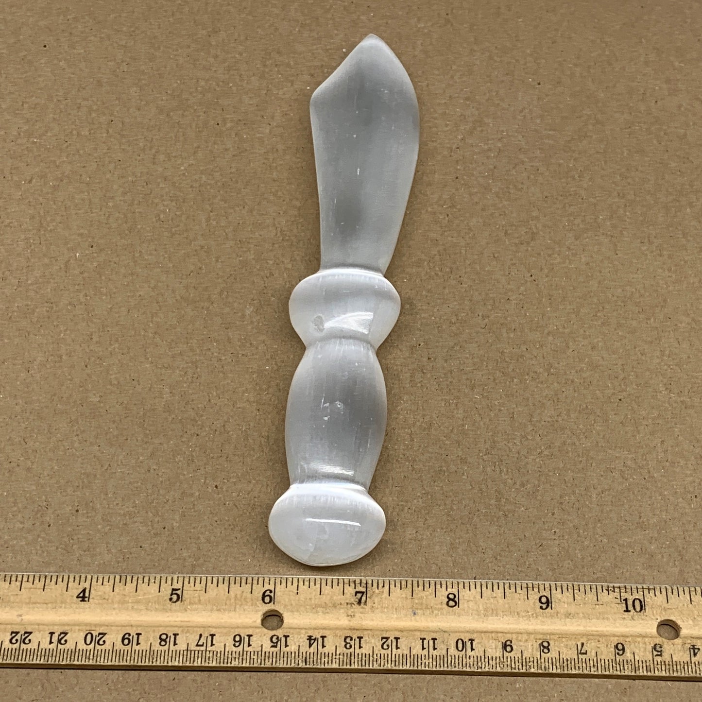 176.7g,8"x1.4"x0.8"Natural Selenite Crystal Knife (Satin Spar) @Morocco,B9182