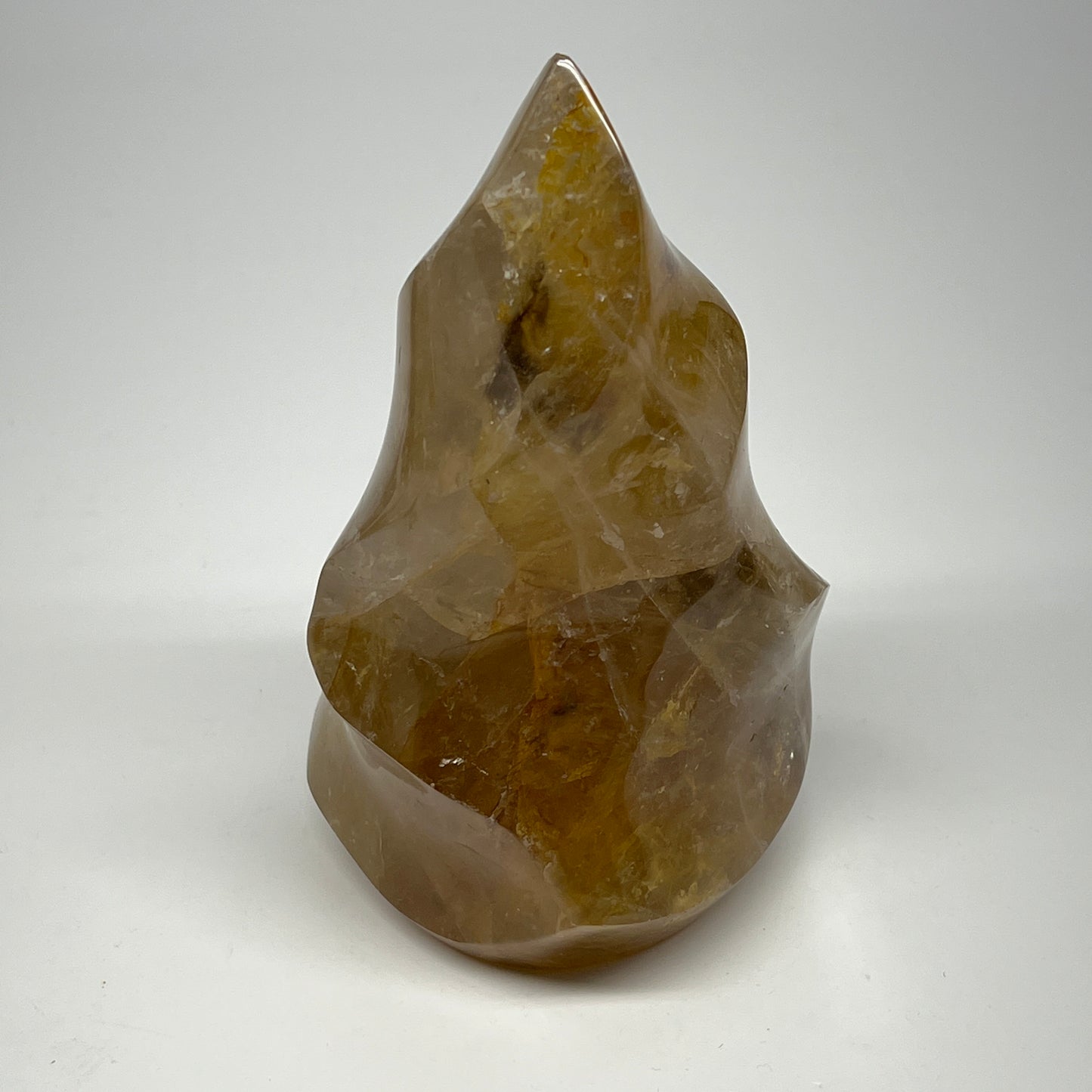 1010g,5.7"x3.4"x3.2" Red Hematoid Quartz Flame Crystal @Madagascar, B19549