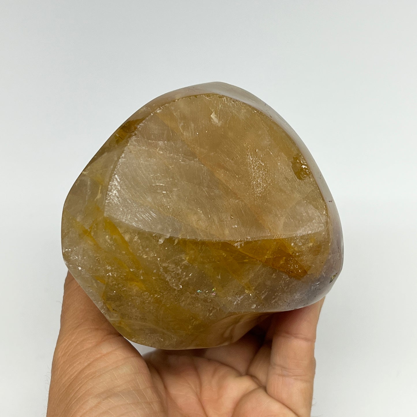 1010g,5.7"x3.4"x3.2" Red Hematoid Quartz Flame Crystal @Madagascar, B19549