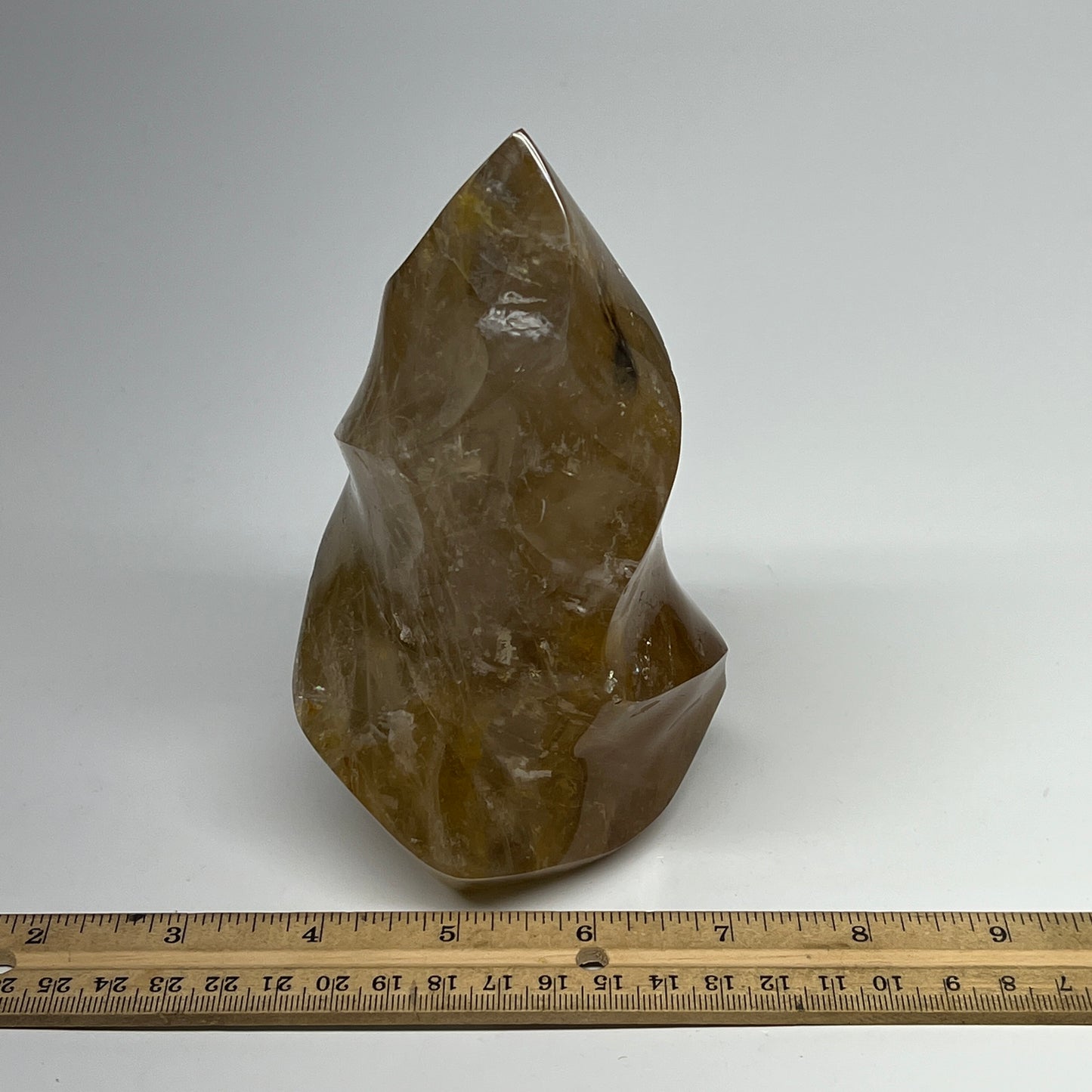 1010g,5.7"x3.4"x3.2" Red Hematoid Quartz Flame Crystal @Madagascar, B19549