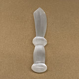 215.5g,8.75"x1.4"x0.9"Natural Selenite Crystal Knife (Satin Spar) @Morocco,B9184