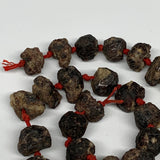 149.4g, 13-19mm, 31 Beads,Natural Rough Red Garnet Beads Strand Chips Chunk,B131