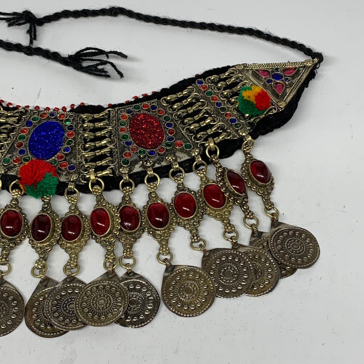 240g, 12"x5"Kuchi Choker Necklace Multi-Color Tribal Gypsy Bohemian,B14073