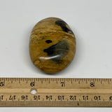 83.5g, 2.3"x1.7"x1", Yellow Ocean Jasper Palm-Stone @Madagascar, B18136
