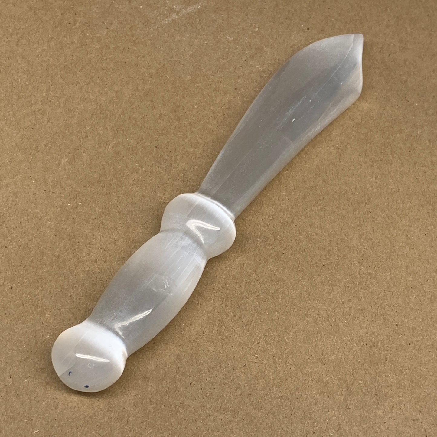 187.2g,8.5"x1.3"x0.9"Natural Selenite Crystal Knife (Satin Spar) @Morocco,B9186