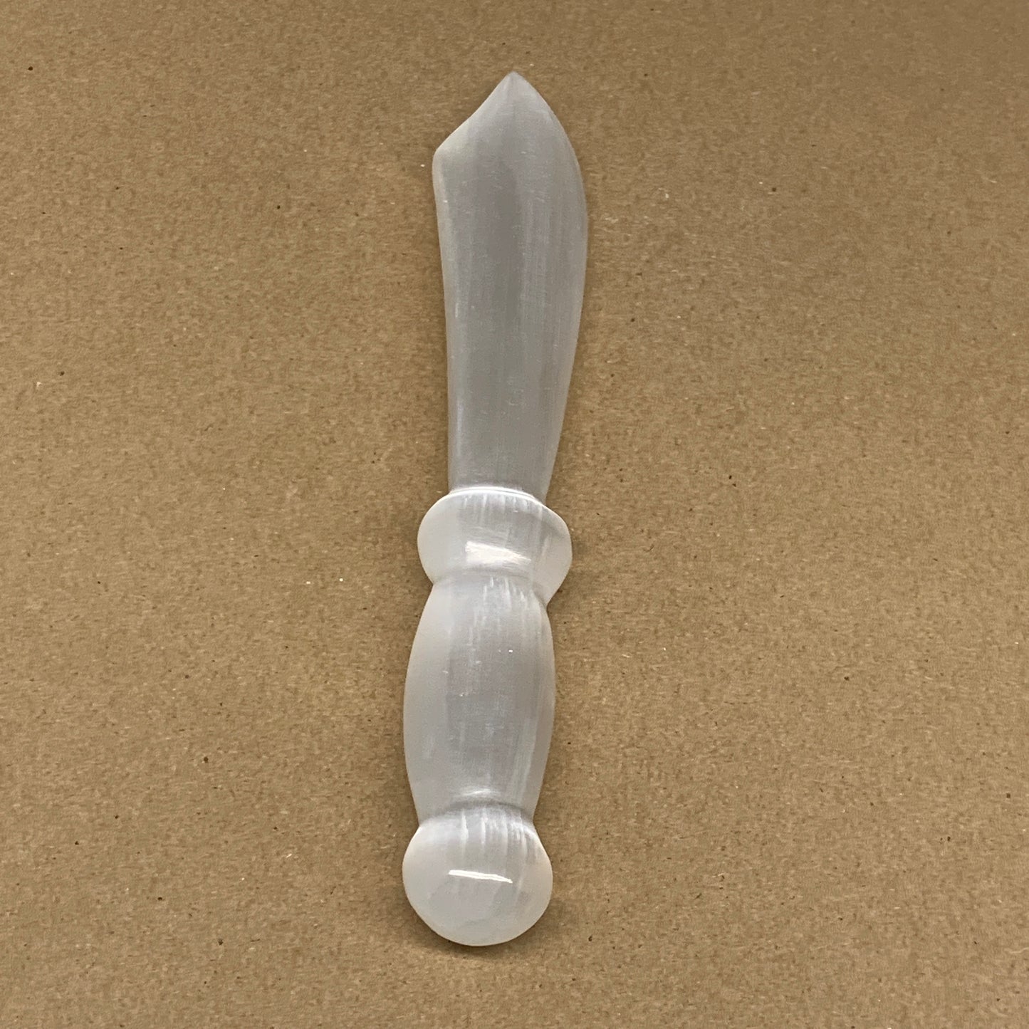 187.2g,8.5"x1.3"x0.9"Natural Selenite Crystal Knife (Satin Spar) @Morocco,B9186
