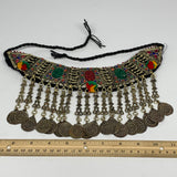 215g, 12"x5.5"Kuchi Choker Necklace Multi-Color Tribal Gypsy Bohemian,B14074