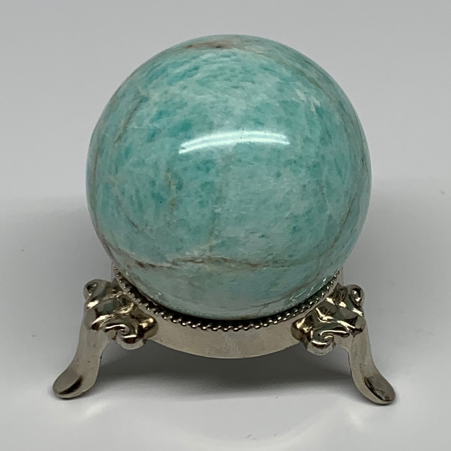195.4g, 2.1" Amazonite Sphere Ball Gemstone from Madagascar, B15810