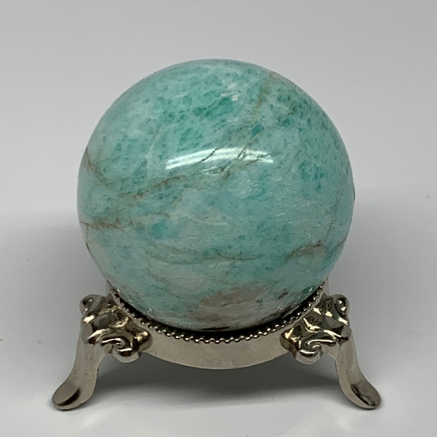 195.4g, 2.1" Amazonite Sphere Ball Gemstone from Madagascar, B15810