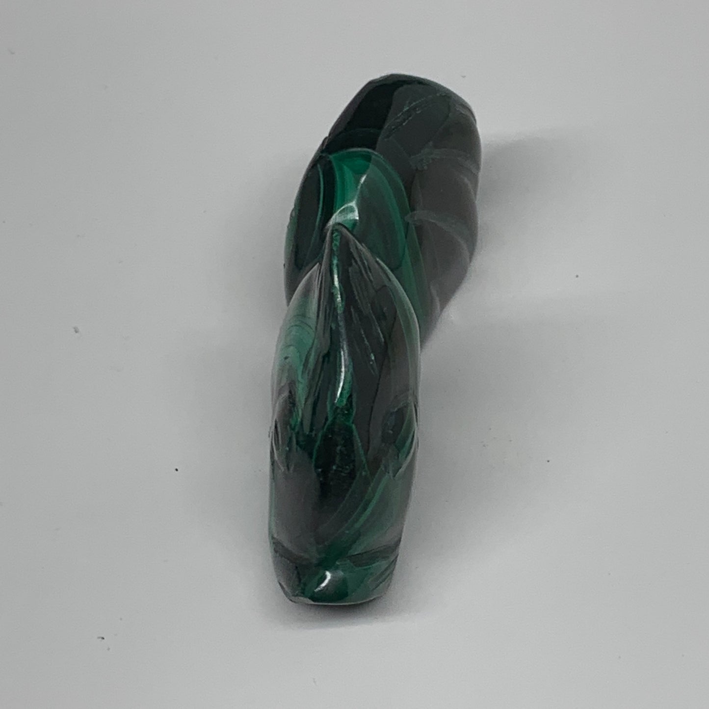 82.5g, 2.9"x1.4"x0.6" Natural Solid Malachite Fish Figurine @Congo, B7219