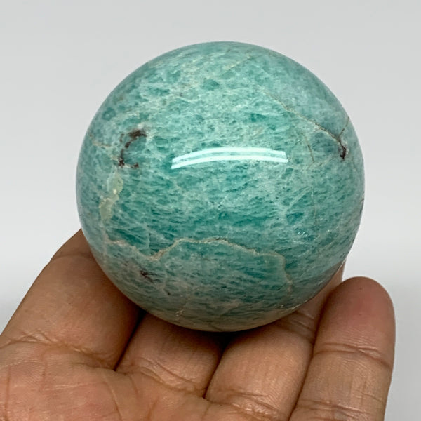 188.3g, 2.1" Small Amazonite Sphere Ball Gemstone from Madagascar, B15811