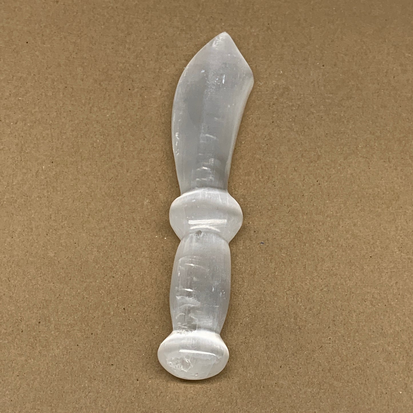 211.3g,8.5"x1.6"x0.8"Natural Selenite Crystal Knife (Satin Spar) @Morocco,B9187