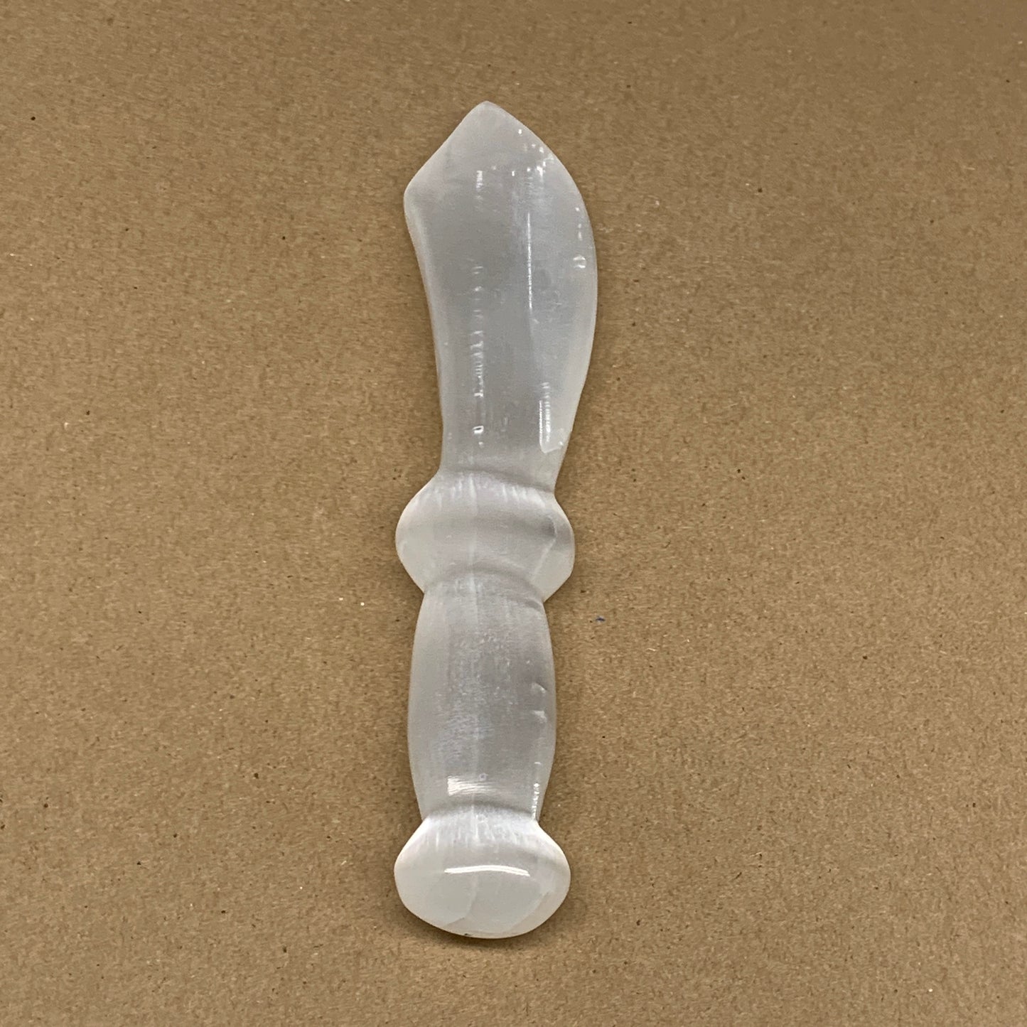 211.3g,8.5"x1.6"x0.8"Natural Selenite Crystal Knife (Satin Spar) @Morocco,B9187