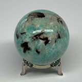188.3g, 2.1" Small Amazonite Sphere Ball Gemstone from Madagascar, B15811