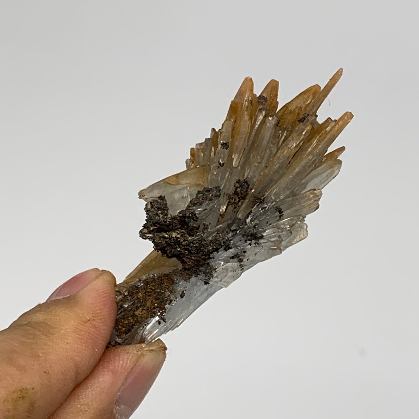 43.1g, 2.5"x1.2"x0.9", Small Blue Barite Mineral Specimen @Morocco, B10828