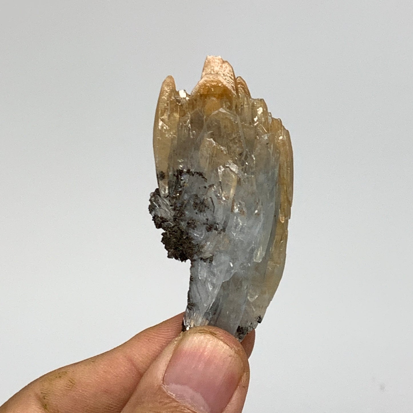 43.1g, 2.5"x1.2"x0.9", Small Blue Barite Mineral Specimen @Morocco, B10828