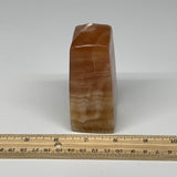 350.2g, 3.9"x1.6"x1.7", Honey Calcite Point Tower Obelisk Crystal @Pakistan, B25