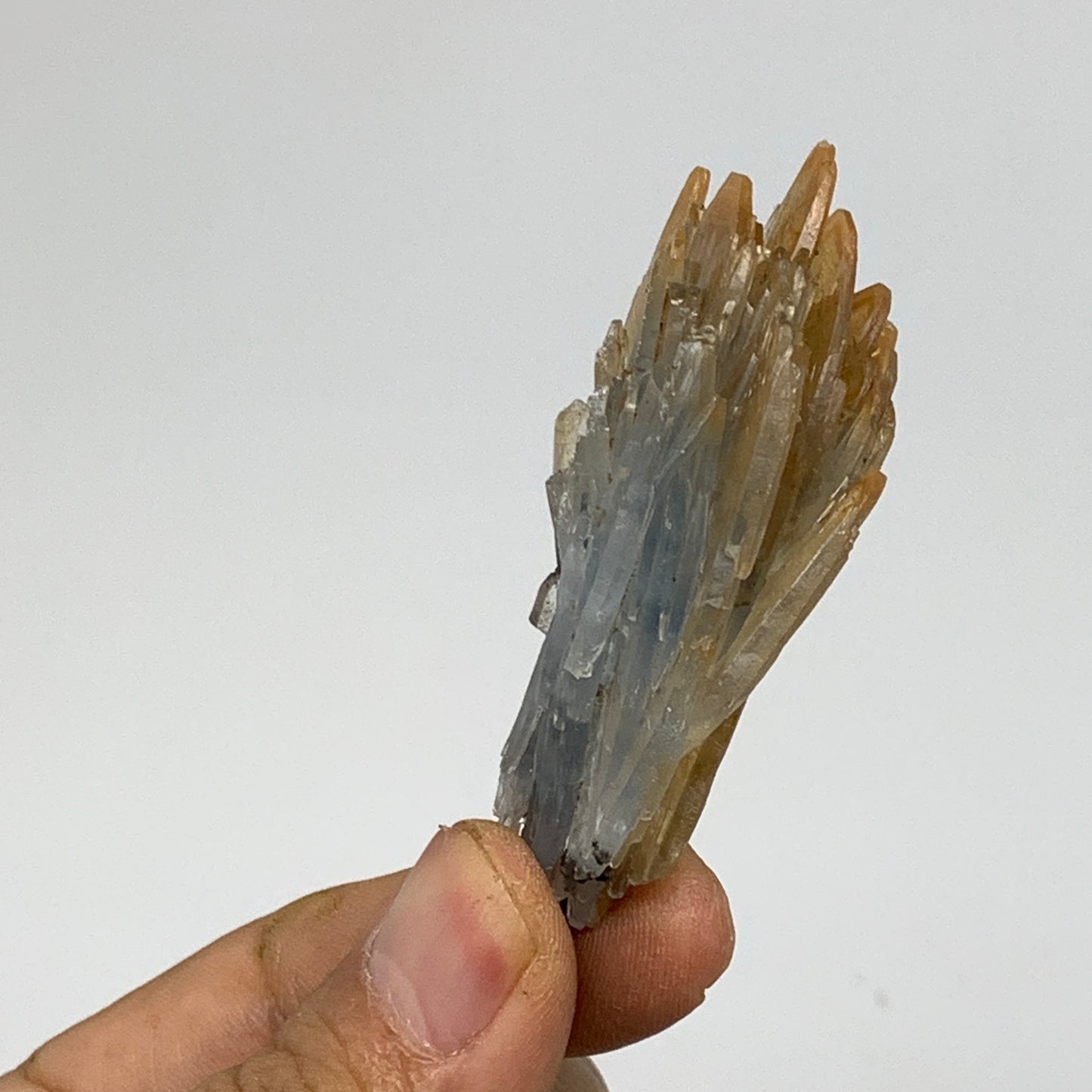 43.1g, 2.5"x1.2"x0.9", Small Blue Barite Mineral Specimen @Morocco, B10828
