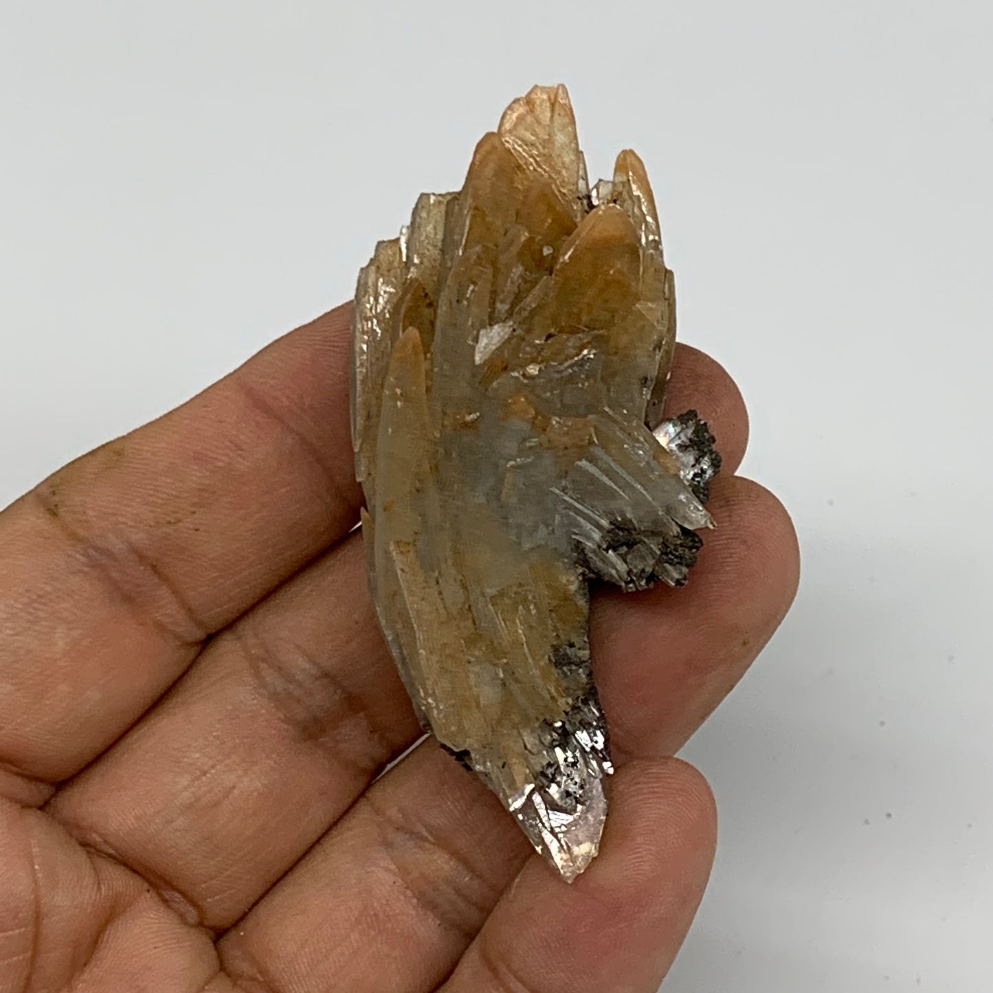 43.1g, 2.5"x1.2"x0.9", Small Blue Barite Mineral Specimen @Morocco, B10828