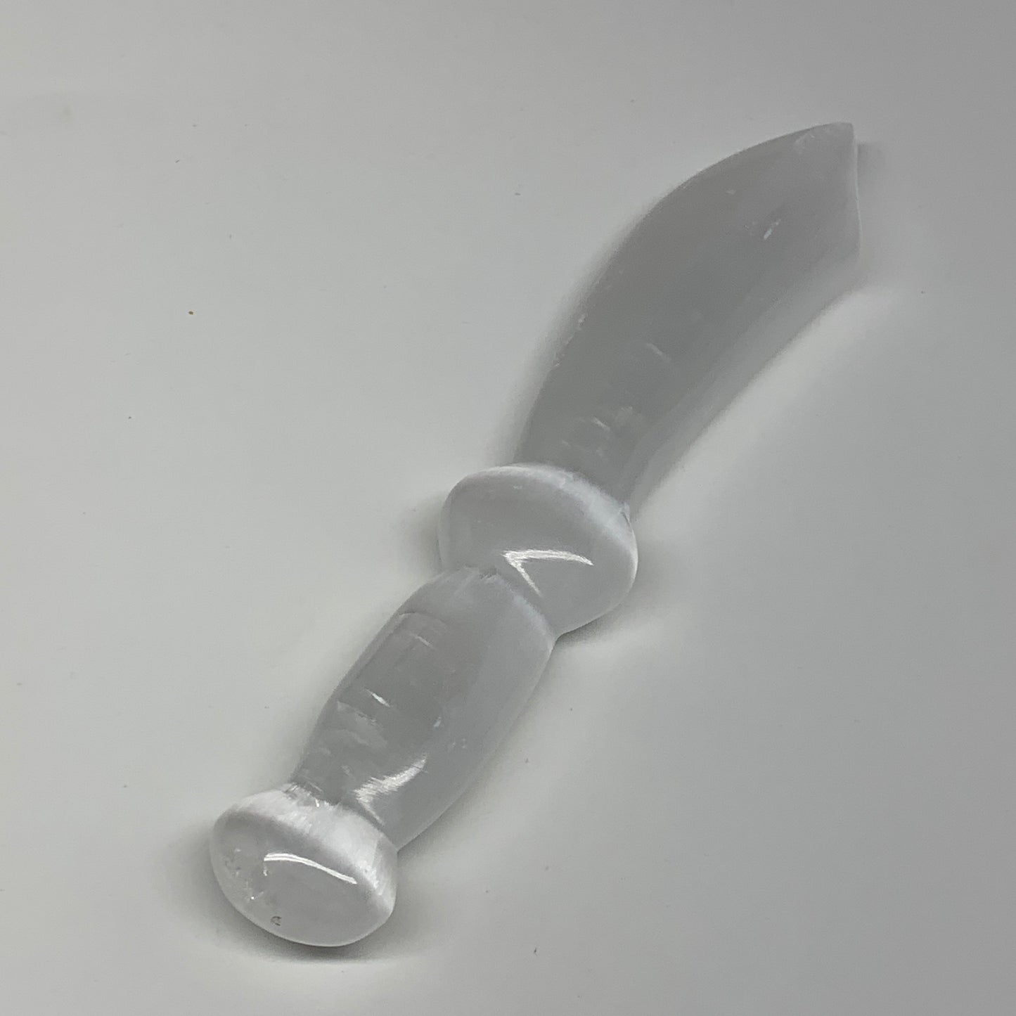 211.3g,8.5"x1.6"x0.8"Natural Selenite Crystal Knife (Satin Spar) @Morocco,B9187